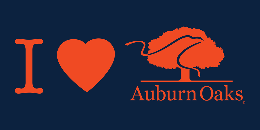 I Heart Auburn Oaks Horizontal Decal