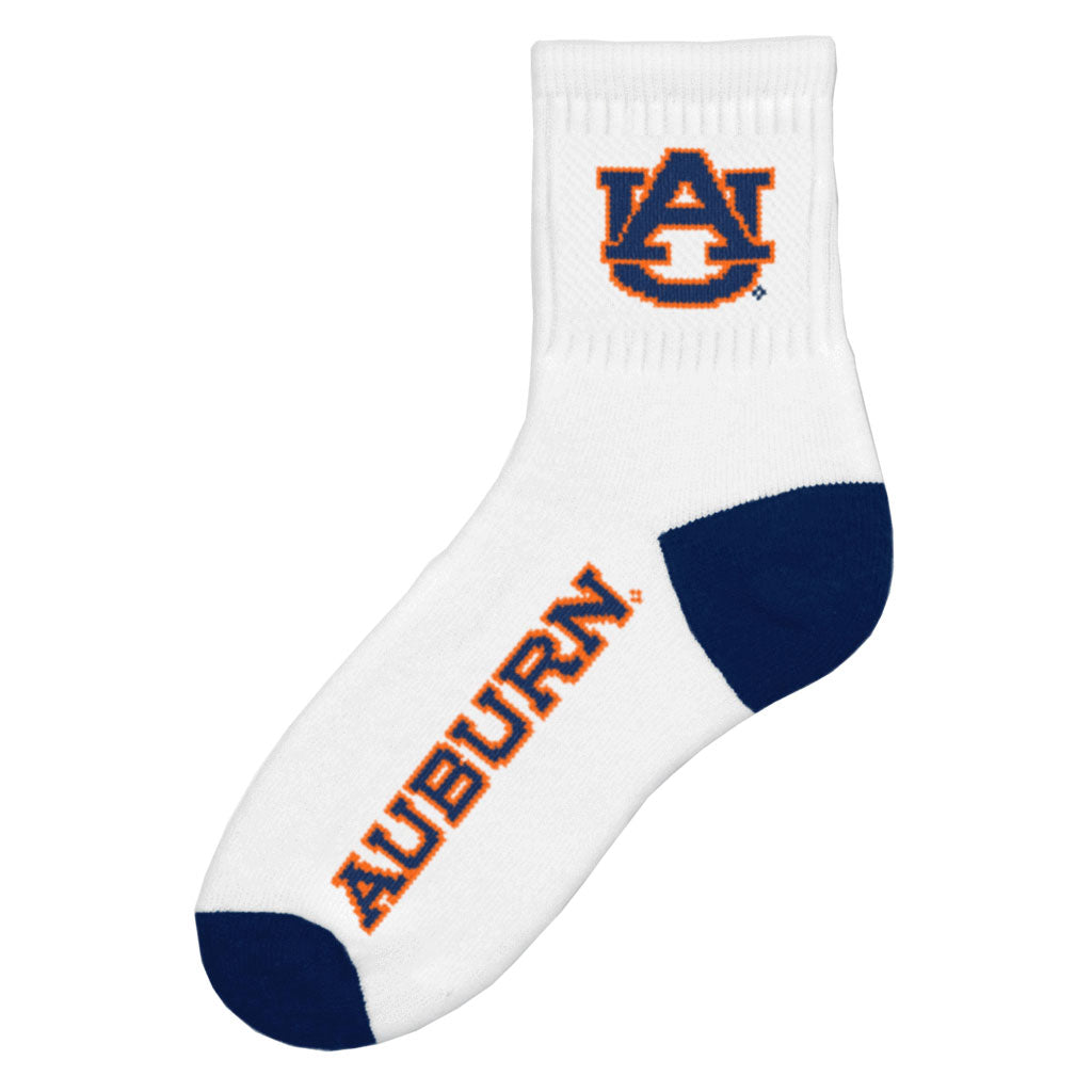 Auburn White Logo Socks