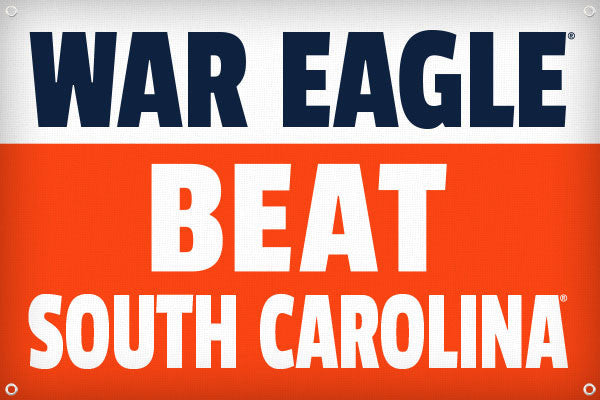 War Eagle Beat South Carolina - 2ft x 3ft
