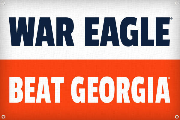 War Eagle Beat Georgia - 2ft x 3ft