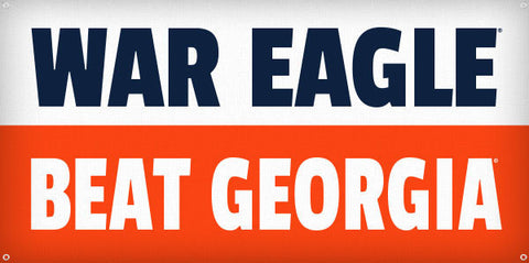 War Eagle Beat Georgia - 3ft x 6ft