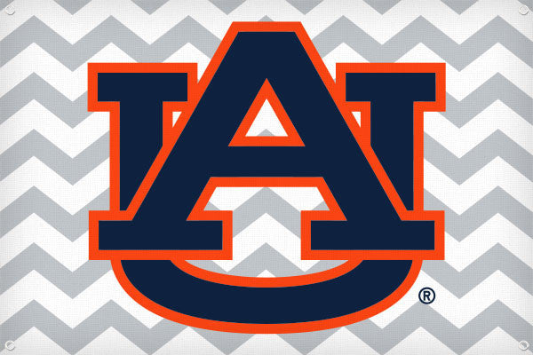 AU on Gray Chevron - 2ft x 3ft